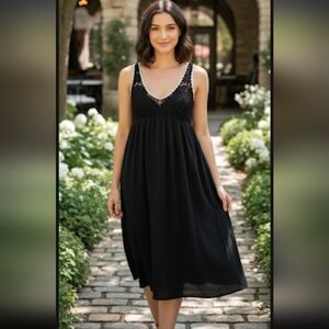 See By Chloe Crochet & Crepe Dress